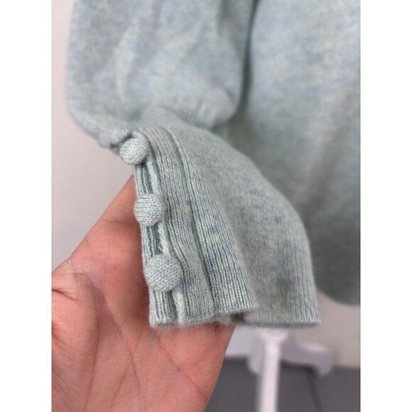 Boston Proper women's large powder blue cashmere long sleeve crew neck sweater - Picture 4 of 9